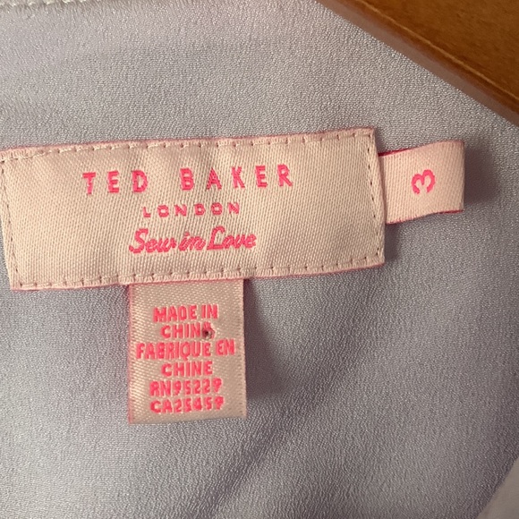 Lilac Ted Baker London Pleated Blouse - Picture 4 of 5